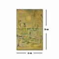 Tablou decorativ, FAMOUSART-087, 100% SUEDE CANVAS / Size: 45 x 70 cm / Frame: 100% Wooden (Thickness: 3 cm), Multicolor