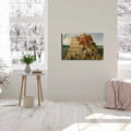 Tablou decorativ, FAMOUSART-09, 100% SUEDE CANVAS / Size: 45 x 70 cm / Frame: 100% Wooden (Thickness: 3 cm), Multicolor