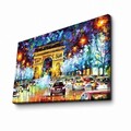 Tablou decorativ, FAMOUSART-090, 100% SUEDE CANVAS / Size: 45 x 70 cm / Frame: 100% Wooden (Thickness: 3 cm), Multicolor