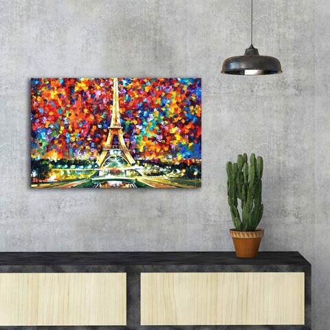 Tablou decorativ, FAMOUSART-091, 100% SUEDE CANVAS / Size: 45 x 70 cm / Frame: 100% Wooden (Thickness: 3 cm), Multicolor