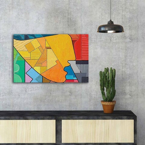 Tablou decorativ, FAMOUSART-095, Dimensiune: 45 x 70 cm, Multicolor