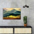 Tablou decorativ, FAMOUSART-100, 100% SUEDE CANVAS / Size: 45 x 70 cm / Frame: 100% Wooden (Thickness: 3 cm), Multicolor