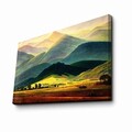 Tablou decorativ, FAMOUSART-100, 100% SUEDE CANVAS / Size: 45 x 70 cm / Frame: 100% Wooden (Thickness: 3 cm), Multicolor