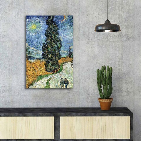 Tablou decorativ, FAMOUSART-101, 100% SUEDE CANVAS / Size: 45 x 70 cm / Frame: 100% Wooden (Thickness: 3 cm), Multicolor