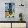 Tablou decorativ, FAMOUSART-101, 100% SUEDE CANVAS / Size: 45 x 70 cm / Frame: 100% Wooden (Thickness: 3 cm), Multicolor