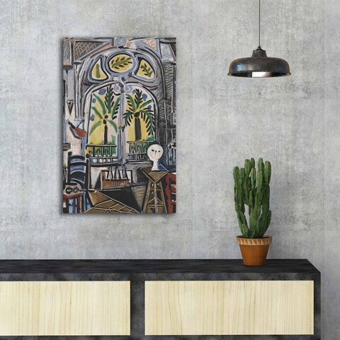 Tablou decorativ, FAMOUSART-106, 100% SUEDE CANVAS / Size: 45 x 70 cm / Frame: 100% Wooden (Thickness: 3 cm), Multicolor