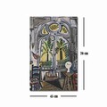 Tablou decorativ, FAMOUSART-106, 100% SUEDE CANVAS / Size: 45 x 70 cm / Frame: 100% Wooden (Thickness: 3 cm), Multicolor