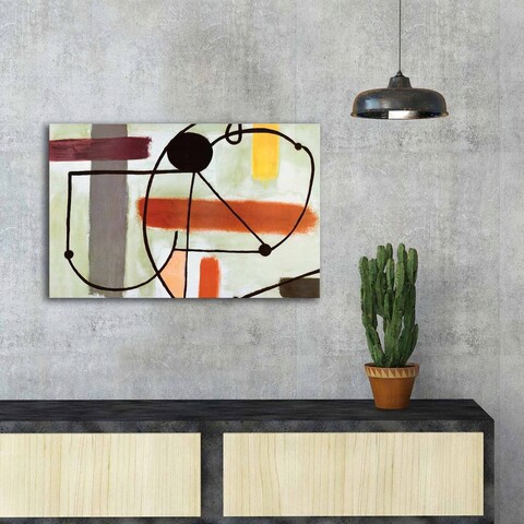 Tablou decorativ, FAMOUSART-109, 100% SUEDE CANVAS / Size: 45 x 70 cm / Frame: 100% Wooden (Thickness: 3 cm), Multicolor
