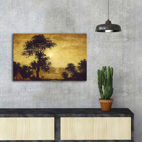 Tablou decorativ, FAMOUSART-110, 100% SUEDE CANVAS / Size: 45 x 70 cm / Frame: 100% Wooden (Thickness: 3 cm), Multicolor