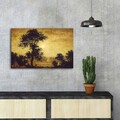 Tablou decorativ, FAMOUSART-110, 100% SUEDE CANVAS / Size: 45 x 70 cm / Frame: 100% Wooden (Thickness: 3 cm), Multicolor