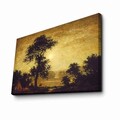 Tablou decorativ, FAMOUSART-110, 100% SUEDE CANVAS / Size: 45 x 70 cm / Frame: 100% Wooden (Thickness: 3 cm), Multicolor