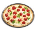 Tava pentru pizza si tarte, Kuchenprofi Bake One, otel carbon, 30 cm Ø, gri antracit