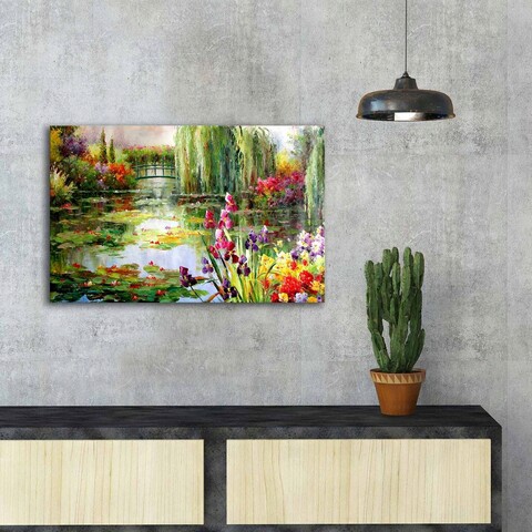 Tablou decorativ, FAMOUSART-116, 100% SUEDE CANVAS / Size: 45 x 70 cm / Frame: 100% Wooden (Thickness: 3 cm), Multicolor