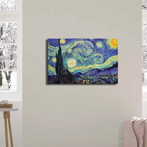 Tablou decorativ, FAMOUSART-13, 100% SUEDE CANVAS / Size: 45 x 70 cm / Frame: 100% Wooden (Thickness: 3 cm), Multicolor