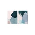 Tablou decorativ, 2P3040CIZC-02, 100% SUEDE CANVAS / Size: 28 x 38 cm (2 Pieces) / Total Size: 58 x 38 cm / Frame: 100% Wooden (Thickness: 2,8 cm), Multicolor
