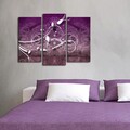 Tablou decorativ, 3PATK-100, 100% SUEDE CANVAS / Size: 20 x 39 cm (2 Pieces) / 20 x 45 cm (1 Piece) / Total Size: 66 x 45 cm / Frame: 100% Wooden (Thickness: 3 cm), Multicolor