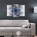 Tablou decorativ, 3PATK-105, 100% SUEDE CANVAS / Size: 20 x 39 cm (2 Pieces) / 20 x 45 cm (1 Piece) / Total Size: 66 x 45 cm / Frame: 100% Wooden (Thickness: 3 cm), Multicolor