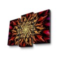 Tablou decorativ, 3PATK-108, 100% SUEDE CANVAS / Size: 20 x 39 cm (2 Pieces) / 20 x 45 cm (1 Piece) / Total Size: 66 x 45 cm / Frame: 100% Wooden (Thickness: 3 cm), Multicolor