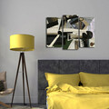 Tablou decorativ, 3PATK-86, 100% SUEDE CANVAS / Size: 20 x 39 cm (2 Pieces) / 20 x 45 cm (1 Piece) / Total Size: 66 x 45 cm / Frame: 100% Wooden (Thickness: 3 cm), Multicolor