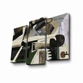 Tablou decorativ, 3PATK-86, 100% SUEDE CANVAS / Size: 20 x 39 cm (2 Pieces) / 20 x 45 cm (1 Piece) / Total Size: 66 x 45 cm / Frame: 100% Wooden (Thickness: 3 cm), Multicolor