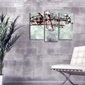 Tablou decorativ, 3PATK-90, 100% SUEDE CANVAS / Size: 20 x 39 cm (2 Pieces) / 20 x 45 cm (1 Piece) / Total Size: 66 x 45 cm / Frame: 100% Wooden (Thickness: 3 cm), Multicolor