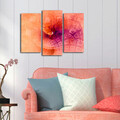 Tablou decorativ, 3PATK-93, 100% SUEDE CANVAS / Size: 20 x 39 cm (2 Pieces) / 20 x 45 cm (1 Piece) / Total Size: 66 x 45 cm / Frame: 100% Wooden (Thickness: 3 cm), Multicolor
