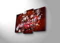 Tablou decorativ, 3PATK-98, 100% SUEDE CANVAS / Size: 20 x 39 cm (2 Pieces) / 20 x 45 cm (1 Piece) / Total Size: 66 x 45 cm / Frame: 100% Wooden (Thickness: 3 cm), Multicolor