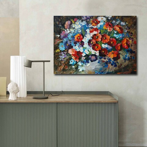 Tablou decorativ, 70100FAMOUSART-003, PÂNZĂ 100% PIELE ÎNTOARSĂ / Dimensiune: 70 x 100 cm / Rama: 100% Lemn (Grosime: 3 cm), Multicolor