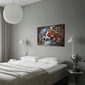 Tablou decorativ, 70100FAMOUSART-003, PÂNZĂ 100% PIELE ÎNTOARSĂ / Dimensiune: 70 x 100 cm / Rama: 100% Lemn (Grosime: 3 cm), Multicolor