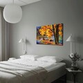 Tablou decorativ, 70100FAMOUSART-013, PÂNZĂ 100% PIELE ÎNTOARSĂ / Dimensiune: 70 x 100 cm / Rama: 100% Lemn (Grosime: 3 cm), Multicolor