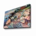 Tablou decorativ, 70100FAMOUSART-027, PÂNZĂ 100% PIELE ÎNTOARSĂ / Dimensiune: 70 x 100 cm / Rama: 100% Lemn (Grosime: 3 cm), Multicolor