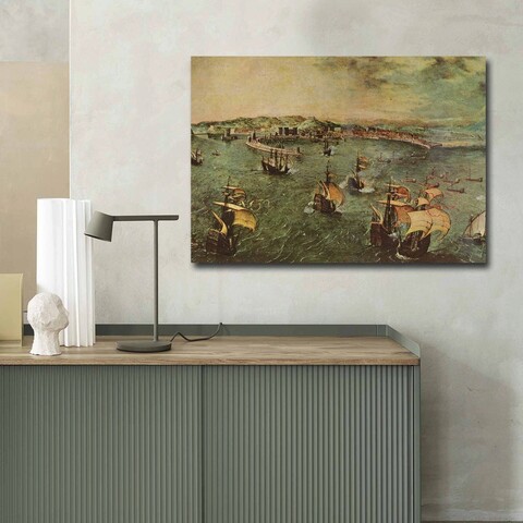 Tablou decorativ, 70100FAMOUSART-049, PÂNZĂ 100% PIELE ÎNTOARSĂ / Dimensiune: 70 x 100 cm / Rama: 100% Lemn (Grosime: 3 cm), Multicolor