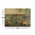 Tablou decorativ, 70100FAMOUSART-049, PÂNZĂ 100% PIELE ÎNTOARSĂ / Dimensiune: 70 x 100 cm / Rama: 100% Lemn (Grosime: 3 cm), Multicolor