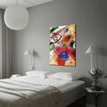 Tablou decorativ, 70100FAMOUSART-065, PÂNZĂ 100% PIELE ÎNTOARSĂ / Dimensiune: 70 x 100 cm / Rama: 100% Lemn (Grosime: 3 cm), Multicolor