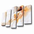 Tablou decorativ, 5PATK-205, 100% SUEDE CANVAS / Size: 19 x 70 cm (1 Piece) / 19 x 60 cm (2 Pieces) / 19 x 50 cm (2 Pieces) / Total Size: 105 x 70 cm / Frame: 100% Wooden (Thickness: 3 cm), Multicolor