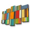 Tablou decorativ, 5PATK-218, 100% SUEDE CANVAS / Size: 19 x 70 cm (1 Piece) / 19 x 60 cm (2 Pieces) / 19 x 50 cm (2 Pieces) / Total Size: 105 x 70 cm / Frame: 100% Wooden (Thickness: 3 cm), Multicolor