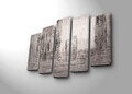 Tablou decorativ, 5PATK-219, 100% SUEDE CANVAS / Size: 19 x 70 cm (1 Piece) / 19 x 60 cm (2 Pieces) / 19 x 50 cm (2 Pieces) / Total Size: 105 x 70 cm / Frame: 100% Wooden (Thickness: 3 cm), Multicolor