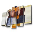 Tablou decorativ, 5PATK-224, 100% SUEDE CANVAS / Size: 19 x 70 cm (1 Piece) / 19 x 60 cm (2 Pieces) / 19 x 50 cm (2 Pieces) / Total Size: 105 x 70 cm / Frame: 100% Wooden (Thickness: 3 cm), Multicolor