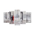 Pictură decorativă MDF, 5PMDF-64, 100% MDF (Thickness: 3 mm) / Size: 20 x 60 cm (1 Piece) / 20 x 50 cm (2 Pieces) / 20 x 40 cm (2 Pieces) / Total Size: 110 x 60 cm, Multicolor