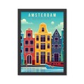 Tablou decorativ, Amsterdam (35 x 45), Polistiren, Multicolor