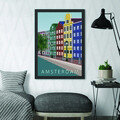 Tablou decorativ, Amsterdam 4 (35 x 45), Polistiren, Multicolor