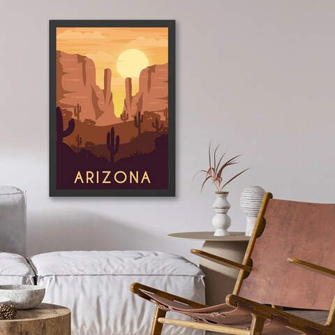 Tablou decorativ, Arizona (35 x 45), Polistiren, Multicolor
