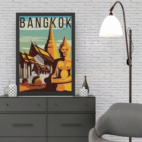 Tablou decorativ, Bangkok (35 x 45), Polistiren, Multicolor