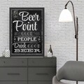 Tablou decorativ, Beer Point (35 x 45), Polistiren, Alb/Negru