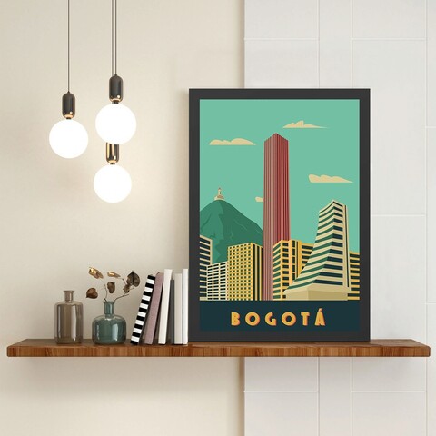 Tablou decorativ, Bogota (35 x 45), Polistiren, Multicolor