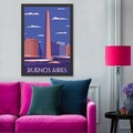 Tablou decorativ, Buenos Aires (35 x 45), Polistiren, Multicolor
