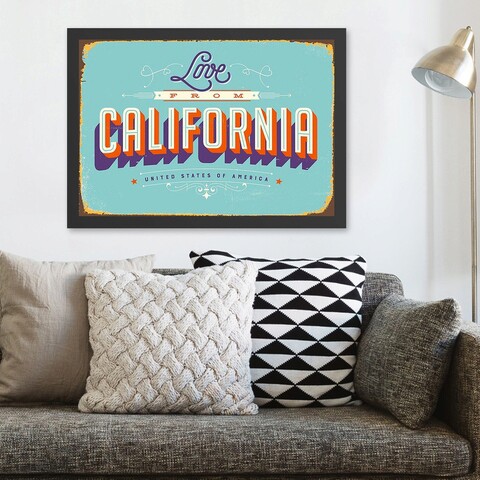 Tablou decorativ, California (35 x 45), Polistiren, Multicolor