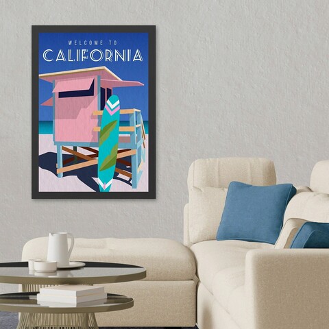 Tablou decorativ, California 2 (35 x 45), Polistiren, Multicolor