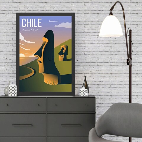 Tablou decorativ, Chile (35 x 45), Polistiren, Multicolor