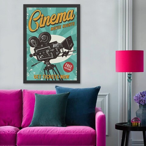 Tablou decorativ, Cinema 6 (35 x 45), Polistiren, Multicolor
